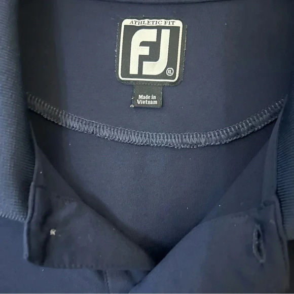 Footjoy shirt polo navy blue center stripe size XL - Picture 4 of 9